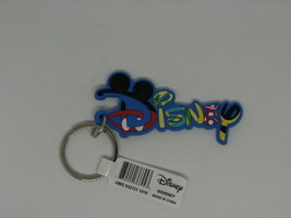 Multicolor Classic Disney Name Brand Mark Logo Mickey Ears Silicone Keychain A+ - £12.92 GBP