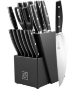 MasterChef Kitchen Knife Set with Block and Sharpener Plus Scissors, 15pc - £75.00 GBP