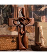 Unique Wedding Gifts, Intertwined Heart Wooden Cross, Gifts for Couples - £33.84 GBP+