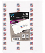 NCR Address Labels 450 Laser/Ink Jet Return American Flag - £15.79 GBP