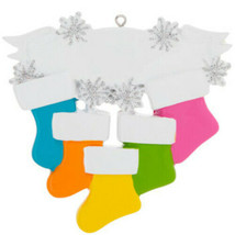 Polar X Colorful Stockings Resin Christmas Ornament - New - $11.43