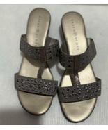 Karen Scott Women&#39;s Black Eanna Slip-On Sandals Shoes Size 8 - $21.16 CAD