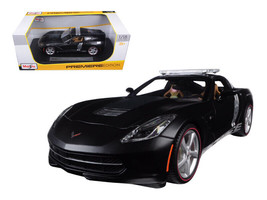 2014 Chevrolet Corvette C7 Stingray Police Matt Black 1/18 Diecast Car Maisto - £43.21 GBP