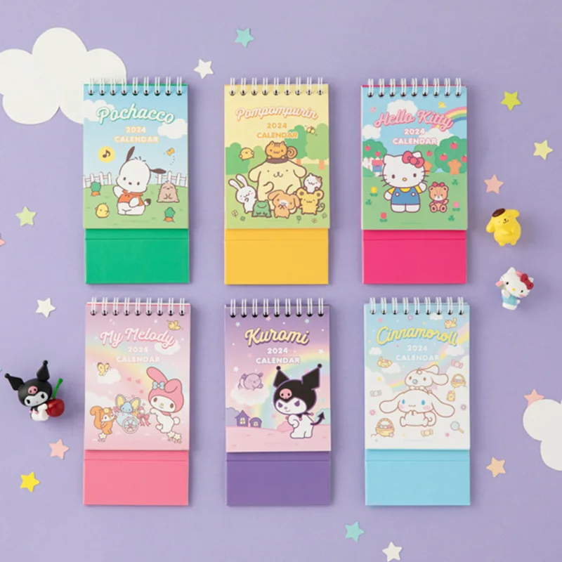 2024 Year Sanrio Hello Kitty Desk Calendar Anime Kawaii Cute My Melody - £10.48 GBP