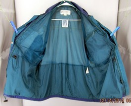 Columbia Omni Tech Women&#39;s Large Blue Nylon Waterproof Breathable Mesh Windbreak - £30.44 GBP