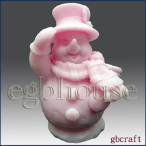 3D silicone Soap/polymer/clay/cold porcelain mold-Top O&#39; the Morning Snowman - £39.80 GBP