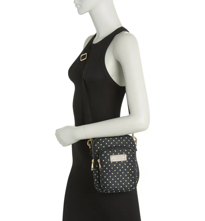 Marc Jacobs Zip N/S Quilted Nylon Pouch Phone Crossbody ~NWT~ Peridot Dots Item image 3