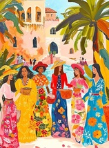 Saharan Sun: Fashion Under the Palms (used 1000 PC jigsaw puzzle) - $13.00