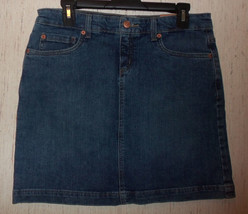 Nwt Womens $68 G.H. Bass &amp; Co. Distressed Blue J EAN Skirt Size 4 - £22.33 GBP