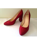 NEW! Nine West Sexy Red Shantung JAYVEE Gorgeous Pumps Sexy Heels 9.5 M ... - £66.49 GBP