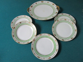 Nippon Japan Set Of Server 11&quot; Two Handle Tray And 5 -6 1/2&quot; Side Dishes 6 Pcs - £98.90 GBP