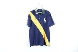 Ralph Lauren Mens Size Medium Thrashed Big Pony Crest Collared Rugby Pol... - $29.65