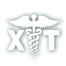 XT Caduceus  decal for X-ray Tech Technician or Healthcare hospital work... - £7.92 GBP