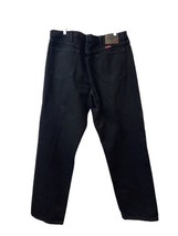 Wrangler Relaxed Fit Mens Black Jeans 36 X32 High Rise Straight Leg Dark Wash - £13.85 GBP