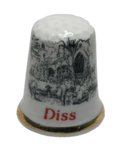 Norwich Town of Diss England Bone China Souvenir Collectors Thimble - $10.27