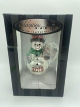 Celebrations by Radko Hand Crafted Glass Christmas Tree Ornament Snowman 2019 - £13.87 GBP