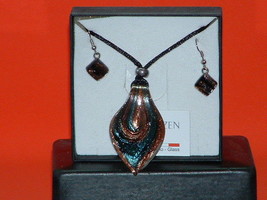 New Women’s LO ZEN Murano Glass Necklace & Earring Set - £18.20 GBP