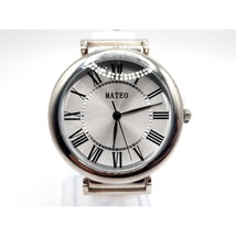 Mateo 37mm Quartz Watch Women New Battery Silver Roman Numerals Dial Whi... - £15.41 GBP