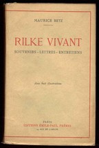 1937 Maurice Betz Rainer Maria Rilke Vivant Biography French Signed France - £100.13 GBP
