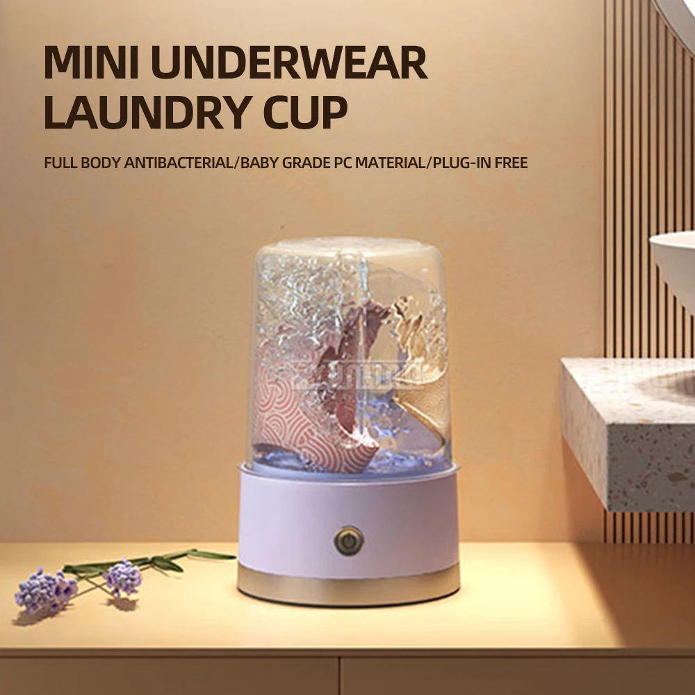 Portable Underwear Washing Cup Mini Washing Machine for Dormitory Wireless - £66.05 GBP