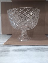 Fifth Avenue Crystal Muirfield Pedestal Compote Bowl, Tall Centerpiece Bowl - £15.50 GBP