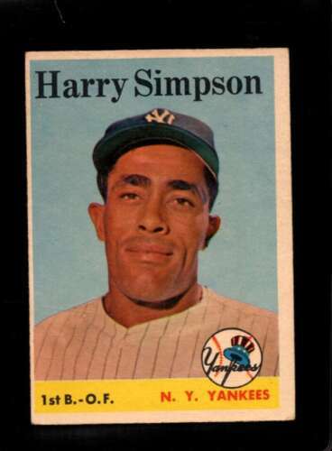 Primary image for 1958 TOPPS #299 HARRY SIMPSON VG YANKEES *NY9212