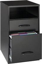18&quot; 2-Drawer Organizer File Cabinet, Black, Lorell Soho. - $92.94