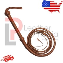 Indiana Jones Cow Hide Leather 06 Feet Long 12 Plait Weaving Bull Whip Brown - £19.04 GBP