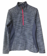 Columbia Fleece Womens Small Blue Gray Pullover Half Zip Sweatshirt Ligh... - £10.90 GBP