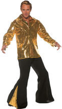 UNDERWRAPS Men&#39;s 1970s Disco Costume Set-Dancing King, Gold, One Size - £89.41 GBP