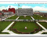Cuyahoga County Court House and Grounds Cleveland Ohio OH WB Postcard H22 - $2.92