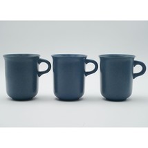 Vintage 1990s DANSK Mesa Sky Blue Mugs Stoneware Made in Portugal Set of 3 - $29.70