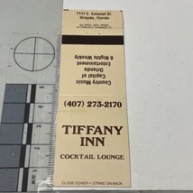 Vintage Matchbook Cover  Tiffany Inn Coctail Lounge Orlando, FL gmg  Unstruck - £9.89 GBP