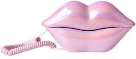 Telpal Corded Landline Phones For Home, Funny Novelty Lip Phone Gift,, Pink - £31.26 GBP