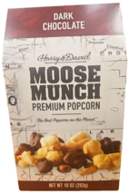 Harry &amp; David Moose Munch Premium Popcorn  Dark  Chocolate 10 oz FREE SHIP - $15.90