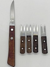 Vintage Mini HORS D’OEUVRE Appetizer Japan Forks and Knife Set Of 5 - £10.16 GBP