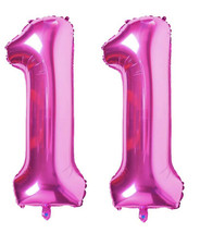 Pink 11 Balloons,40 Inch Birthday Foil Balloon Party Decorations Supplie... - $12.86