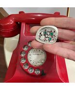 European UNTREATED CHRYSOPRASE Silver Modernist Pin Brooch -WOW! gIFT! O... - $6,484.75 MXN