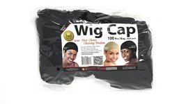 Beauty Town Wig Cap 100 Pieces Bulk Bag - Dark Brown - £17.69 GBP