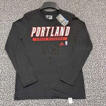 Portland Trailblazers Shirt Youth Large 14-16 Adidas Long Sleeve Crew Ne... - $418.20 MXN