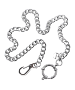 Stainless Steel Pocket Watch Chain Albert Chain Curb Link Chain Spring C... - $331.86 MXN