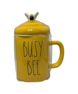 New ~Rae Dunn &quot;BUSY BEE &quot;  Coffee Tea Mug Cup with Bee Topper Lid Yellow... - $26.18