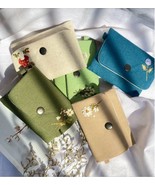 Embroidered Linen Wallet Handmade, Wallet Women, Handheld Wallet, Card W... - $15.99