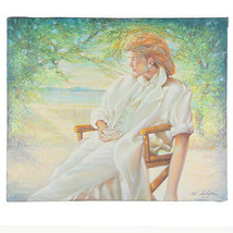 Untitled (Mujer en Blanco Suit ) Por Antonio Sidoni 1987 Firmado Aceite Lienzo - $3,401.77