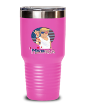 Independence Day Tumbler Trump Merica Independence Day Pink-T-30oz  - £24.81 GBP