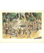 UNKNOWN ARTIST Marche provincial SIGNED 21.75&quot; x 30&quot; Lithograph 1975 Con... - $6,020.59 MXN