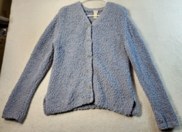 J. Jill Cardigan Sweater Womens Small Gray 100% Nylon Long Sleeve Button Front - £13.29 GBP
