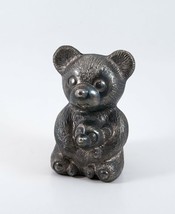  Pewter Piggy Bank Teddy Bear &amp; Baby Bear Vintage 5&quot;  - $10.99