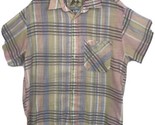 Fulton Street Shirt Works Hawaiian Button Men&#39;s Plaid Shirt in Size MEDI... - $29.69