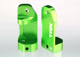 Traxxas Part 3632G Caster blocks aluminum green-anodized Slash Rustler New - £31.87 GBP